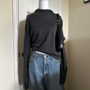 COS Charcoal Gray Knit Top